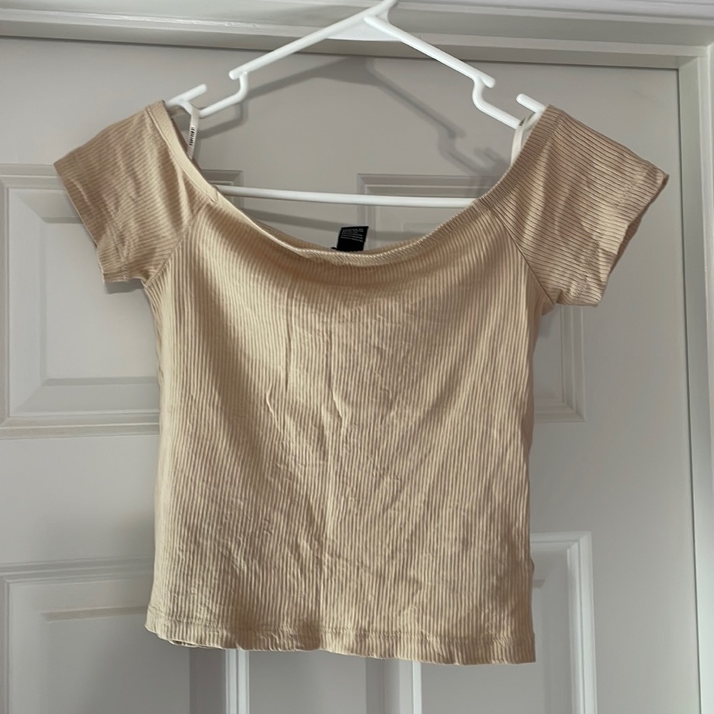 Forever 21 Off-the-Shoulder Ribbed Top